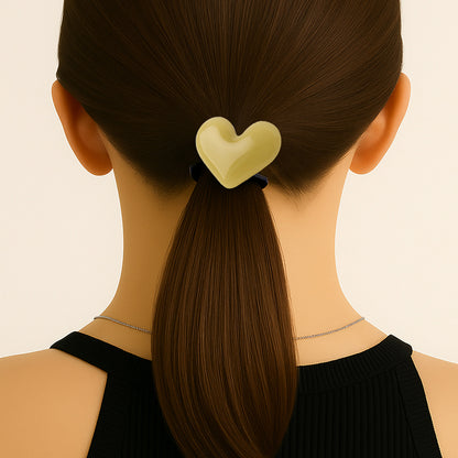 Élastique Casual Acacia Cœur d'Opaline Jaune