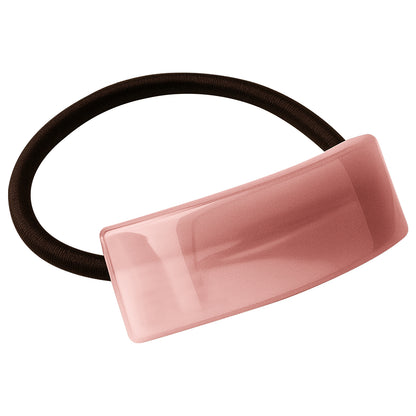Élastique Casual pour Cheveux à Manchon Courbe Douce Nacrée Sobre Rose