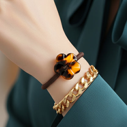 Élastique Casual Mei à Fleur de Cerisier Marron