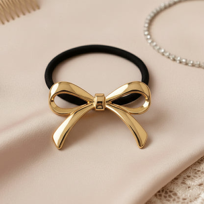 Élastique Casual Eliza à Nœud Ruban Doré