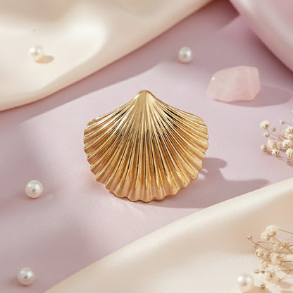 Barrette Texturée Kaia Coquillage Doré