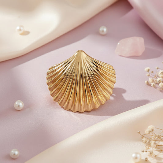 Barrette Texturée Kaia Coquillage Doré