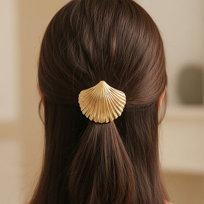 Barrette Texturée Kaia Coquillage Doré