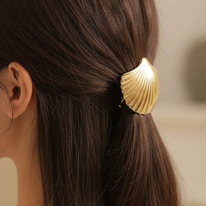 Barrette Texturée Kaia Coquillage Doré