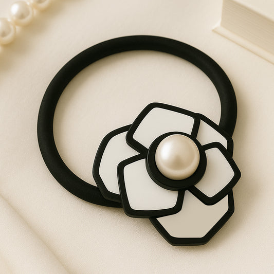 Élastique Casual Anaïs à Fleur Irisé Blanc