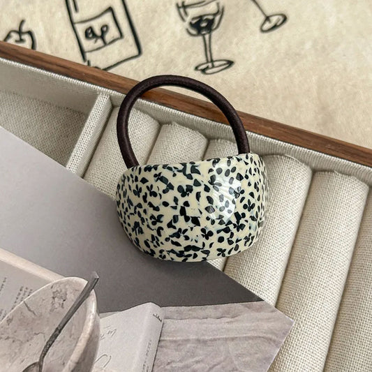 Élastique Casual Kelsey avec Perle Fleuri Beige