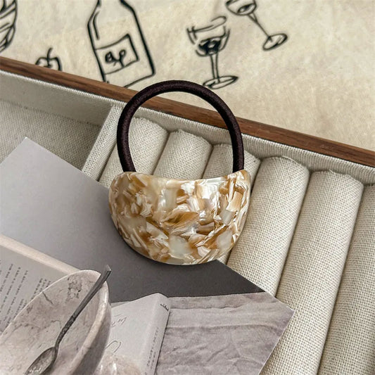 Élastique Casual Karmen avec Perle Marbré Beige