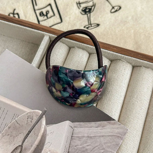 Élastique Casual Kora avec Perle Minéral Violet