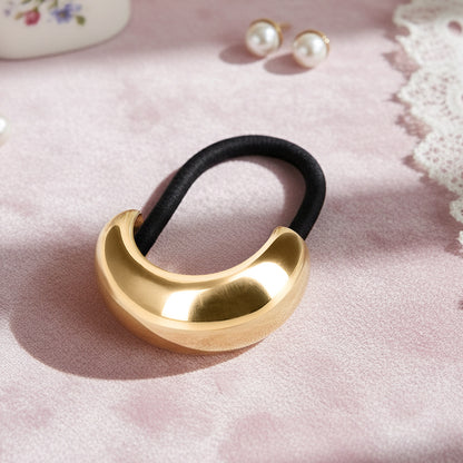 Élastique Casual Malika à Anneau Minimaliste Doré