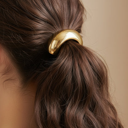 Élastique Casual Malika à Anneau Minimaliste Doré