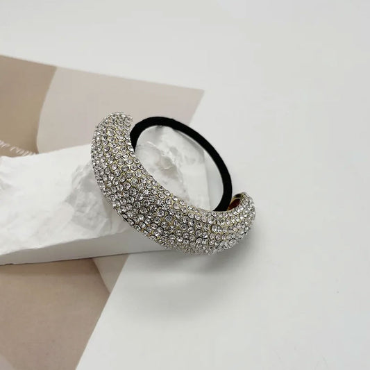 Élastique à Strass Géométrique Doré