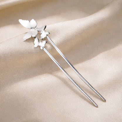 Épingle à Chignon Envol Argenté Design Papillon Minimaliste