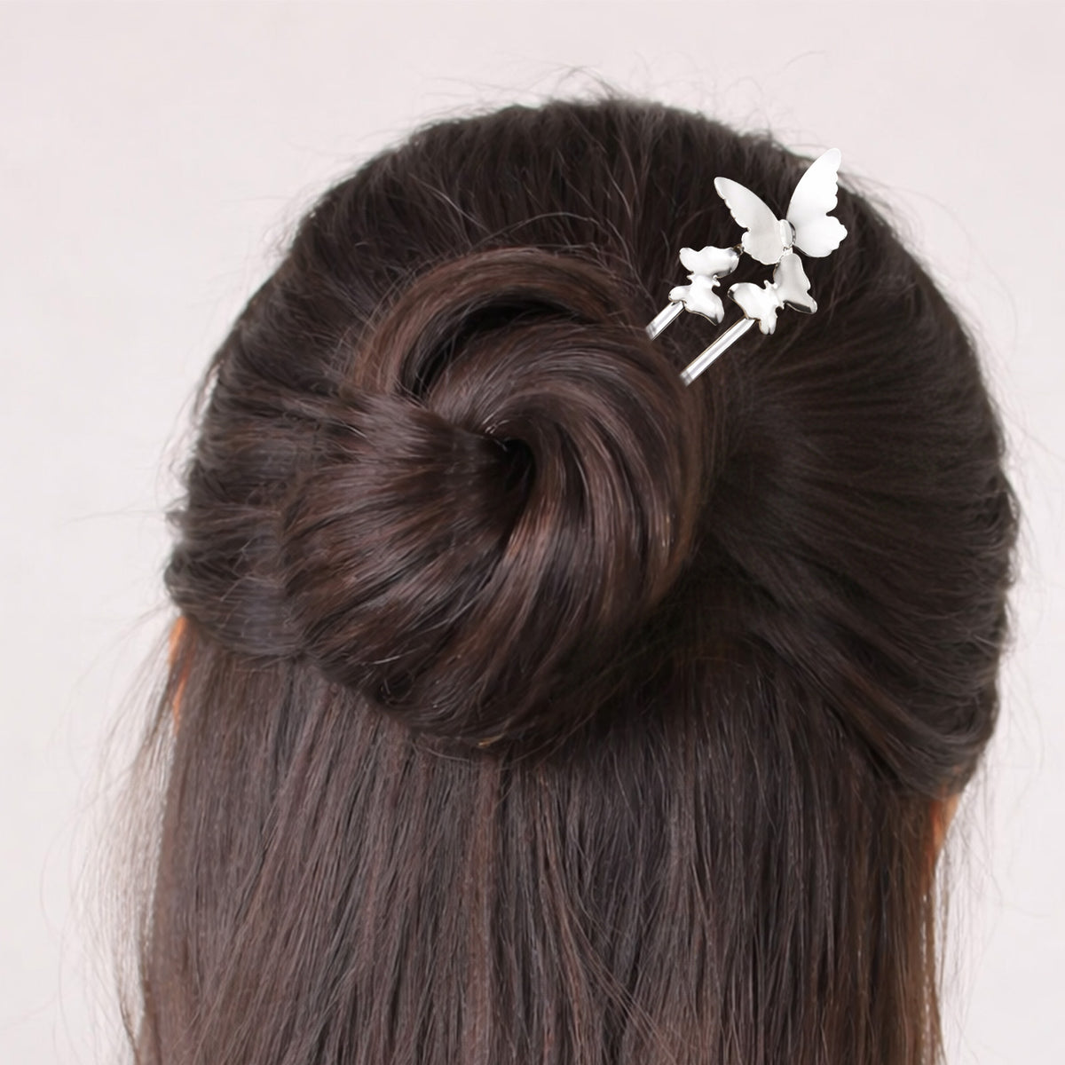 Épingle à Chignon Envol Argenté Design Papillon Minimaliste