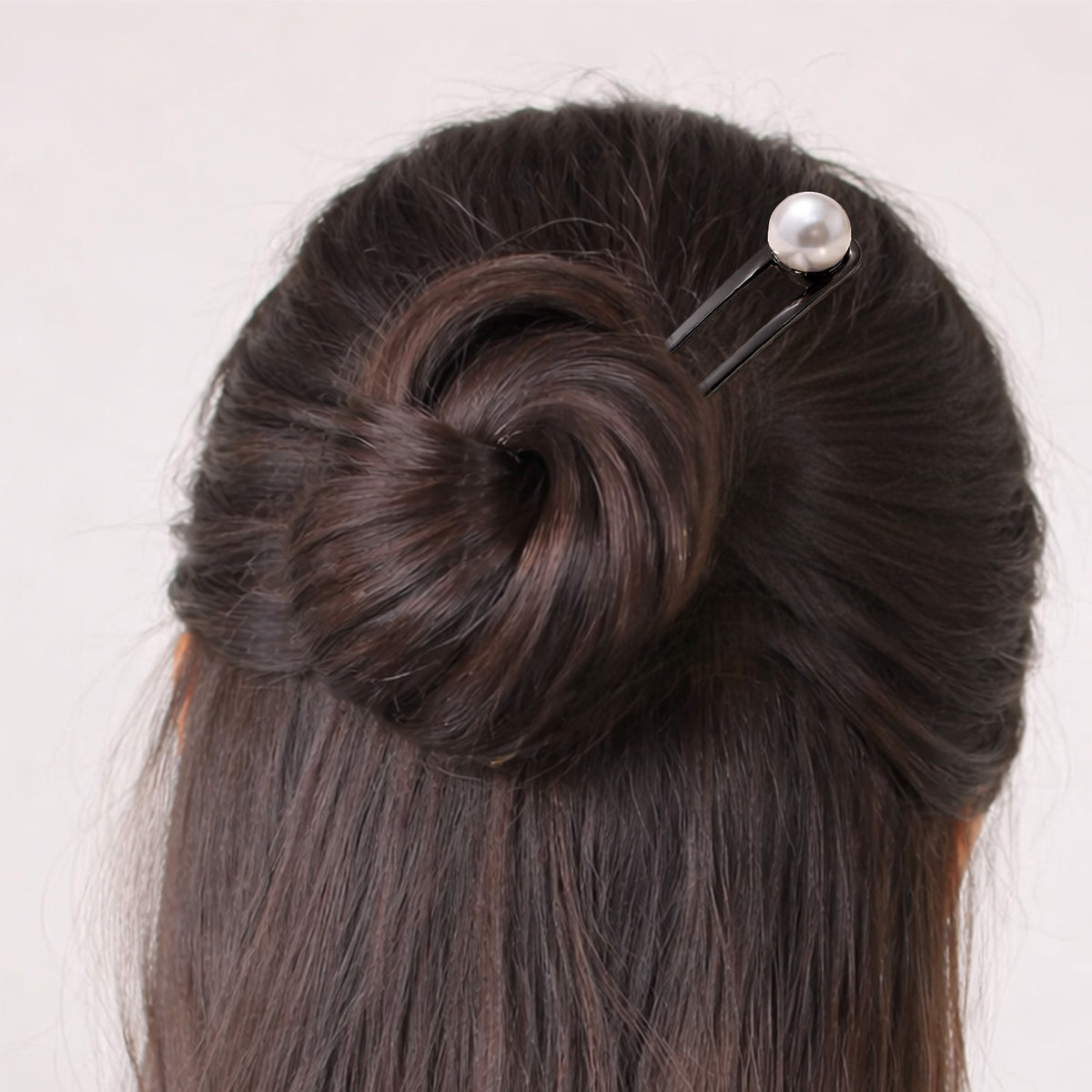 Épingle à Chignon Noire - Perle Nacrée Style Chinois – Adopte un Chouchou