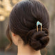 Épingle à Chignon Dorée Écume Marine Satinée