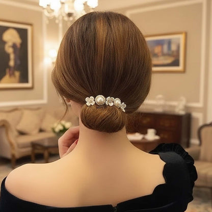 Épingle Torsadée pour Chignon Rosace Perles & Fleurs