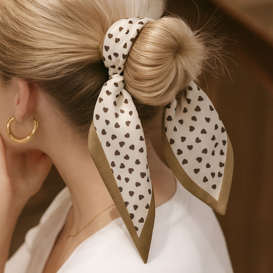 Foulard Ruban Tissage Satiné Sweet Dot Crush