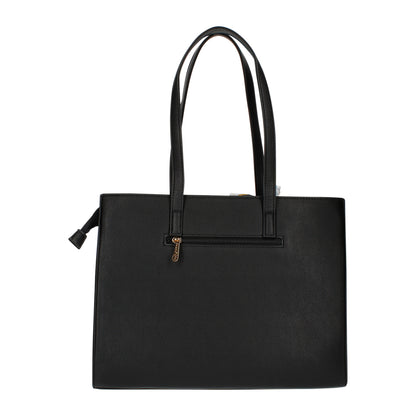 Sac Cabas en Similicuir à Foulard Inès Noir