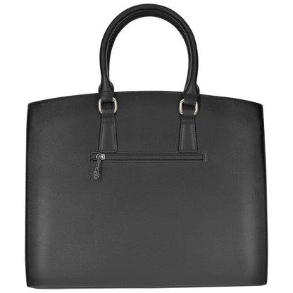 Sac Cabas en Similicuir Grainé Rigide L'Attitude Noir