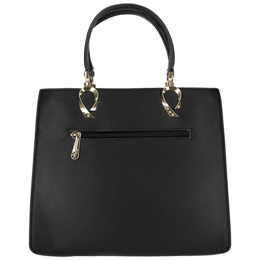 Sac en Similicuir Grainé à Bandoulière Vespera Noir