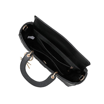 Sac à Main Matelassé Graphique à Bandoulière Le Souffle Noir