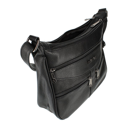 Sac Multi-Poches Zippées à Bandoulière La Fusion Noir