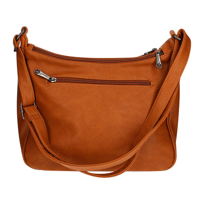 Sac Multi-Poches Zippées à Bandoulière La Fusion Marron