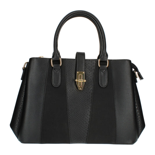 Sac à Main Fourre-Tout Multi-Texture Brielle Noir