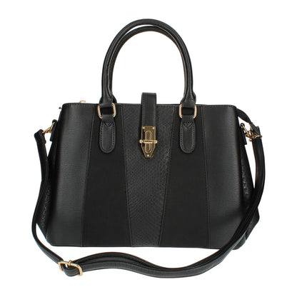 Sac à Main Fourre-Tout Multi-Texture Brielle Noir
