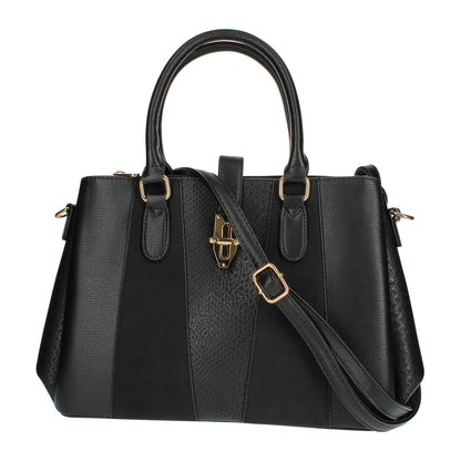 Sac à Main Fourre-Tout Multi-Texture Brielle Noir