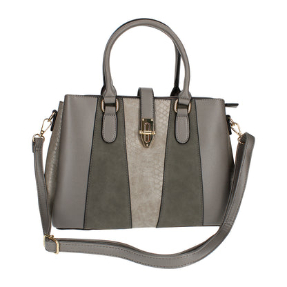 Sac à Main Fourre-Tout Multi-Texture Brielle Gris