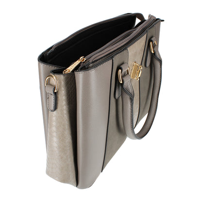 Sac à Main Fourre-Tout Multi-Texture Brielle Gris