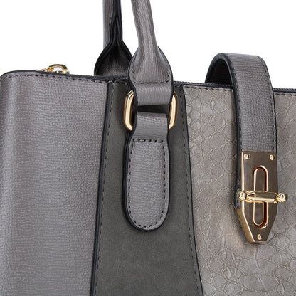 Sac à Main Fourre-Tout Multi-Texture Brielle Gris
