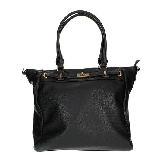 Sac à Main Cabas en Similicuir à Bandoulière Catharine Noir