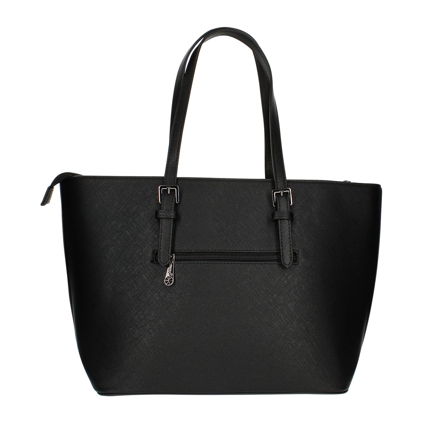 Sac Cabas à Pompom et Foulard Allyson Noir