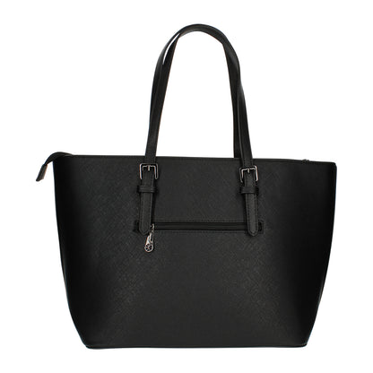 Sac Cabas à Pompom et Foulard Allyson Noir