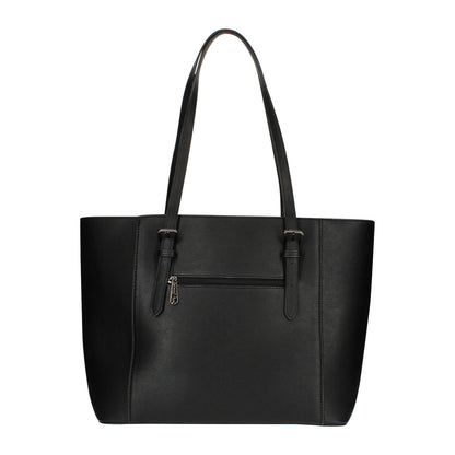 Sac Cabas en Similicuir à Boucle Chromée Azzura Noir