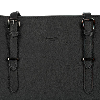 Sac Cabas en Similicuir à Boucle Chromée Azzura Noir
