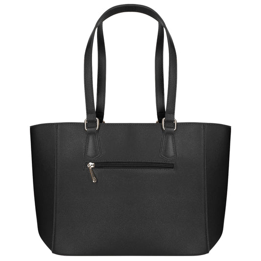 Sac Cabas en Similicuir à Poche Zippée Himalda Noir