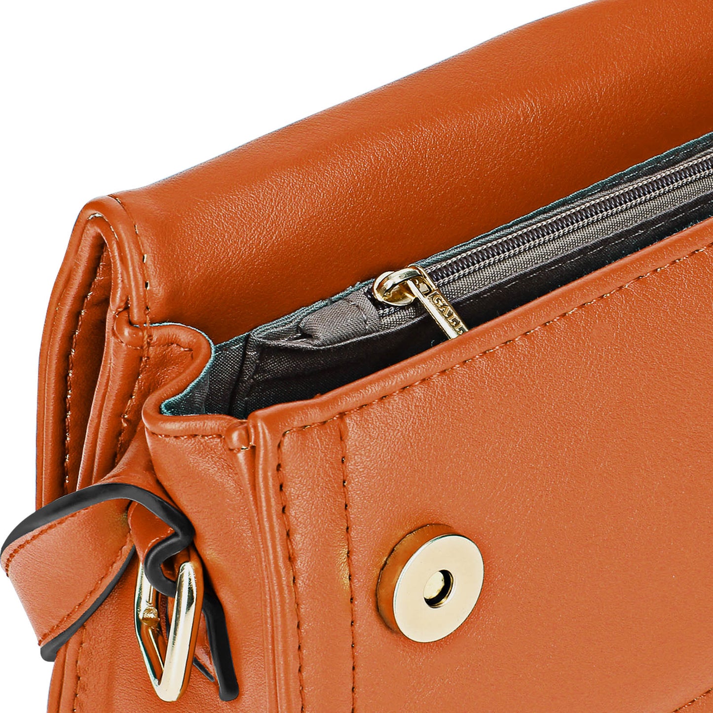 Sac Top-Handle en Similicuir à Bandoulière Chelsea Marron