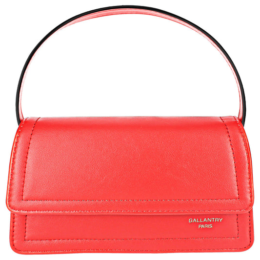 Sac Top-Handle en Similicuir à Bandoulière Chelsea Rouge