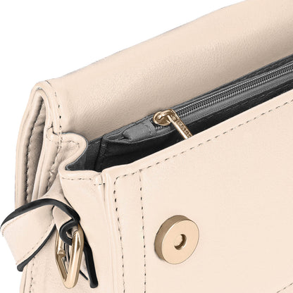 Sac Top-Handle en Similicuir à Bandoulière Chelsea Blanc