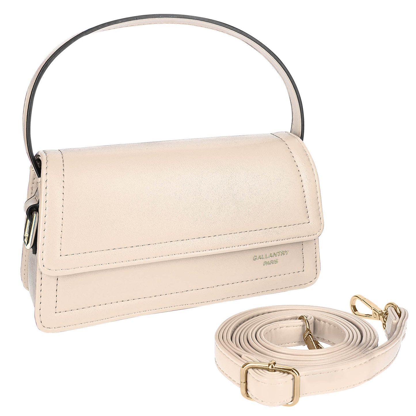 Sac Top-Handle en Similicuir à Bandoulière Chelsea Blanc