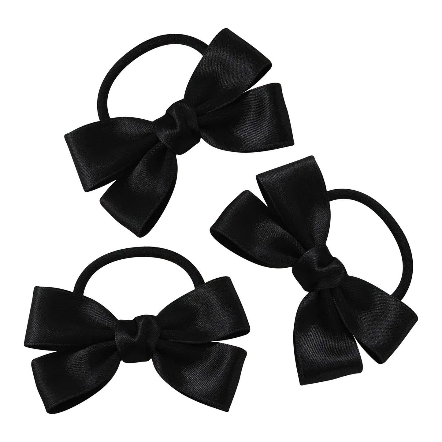Lot de 3 Élastiques avec Nœud en Satin Alfie Noir