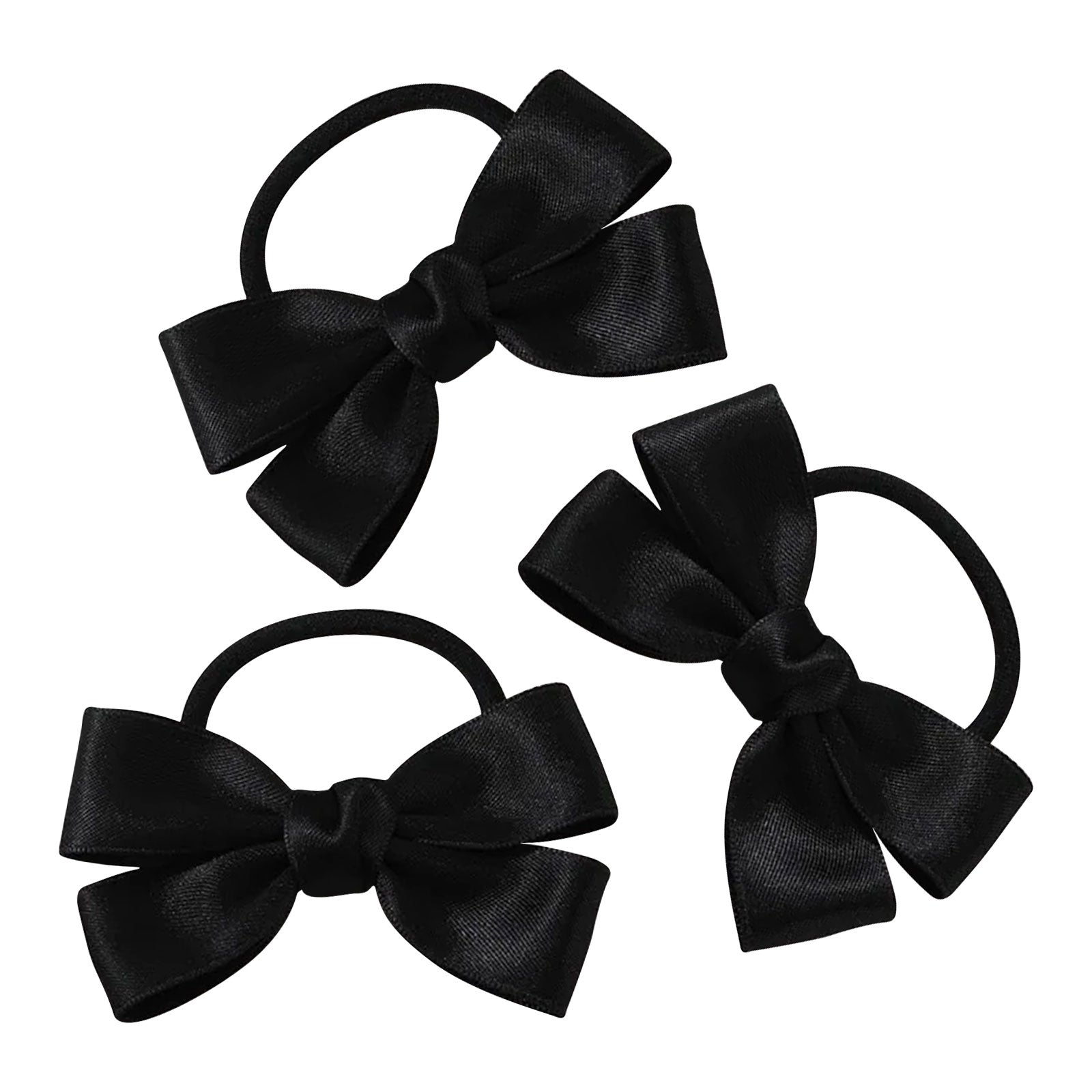 Lot de 3 Élastiques avec Nœud en Satin Alfie Noir