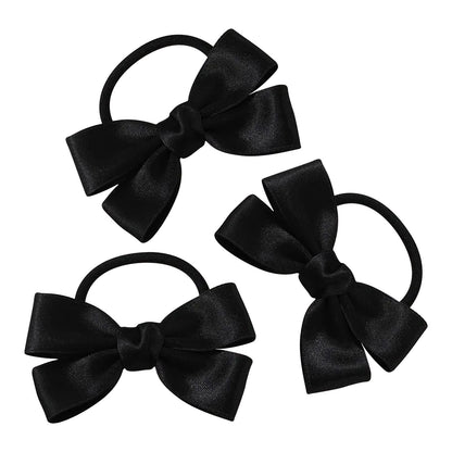 Lot de 3 Élastiques avec Nœud en Satin Alfie Noir