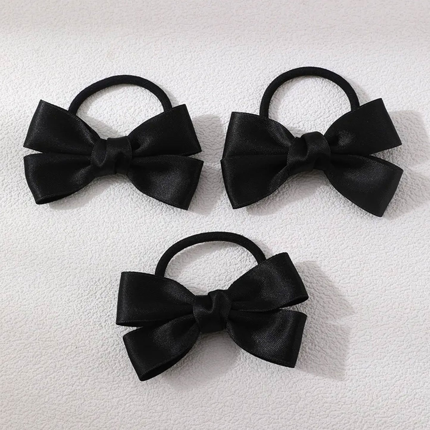 Lot de 3 Élastiques avec Nœud en Satin