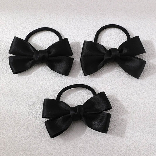 Lot de 3 Élastiques avec Nœud en Satin