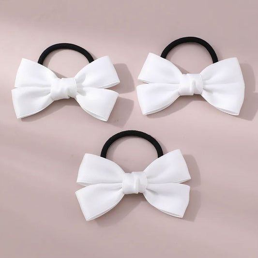 Lot de 3 Élastiques avec Nœud en Satin