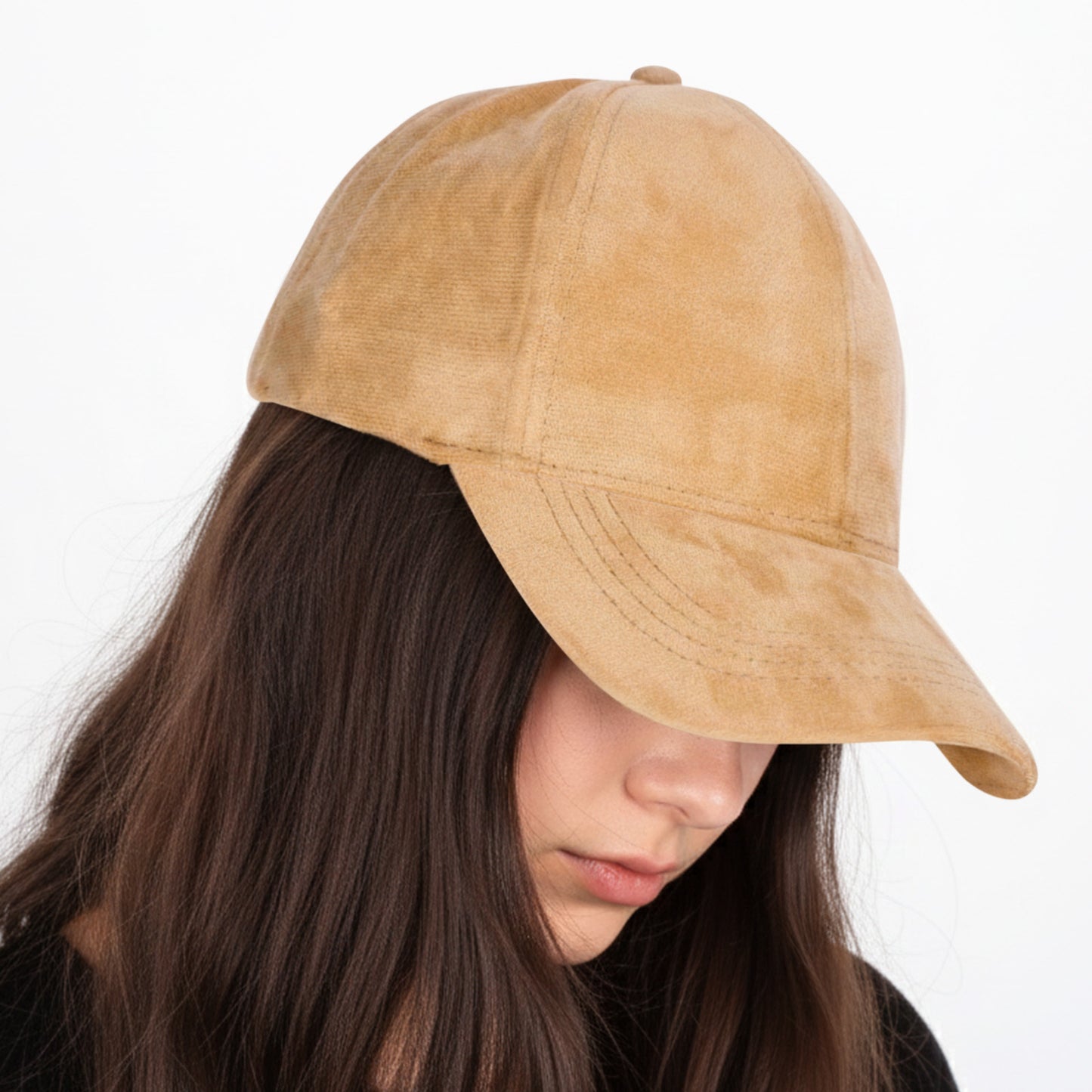 Casquette Femme Skyline Effet Daim Beige